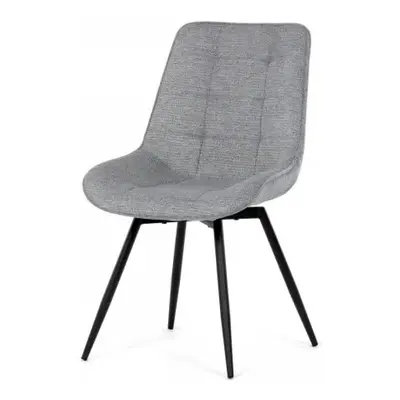 Jídelní židle šedá černé kovové nohy otočná 90° L/P HC-T1130 GREY2