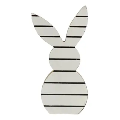 Velikonoční dřevěný králík WHITE BUNNY 14 cm bílý