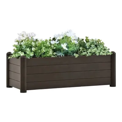 vidaXL Vyvýšený záhon PP moka 100 x 43 x 35 cm