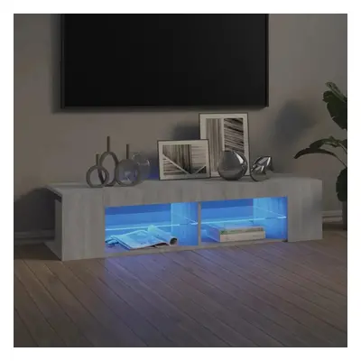 TV skříňka s LED osvětlením šedá sonoma 135 x 39 x 30 cm