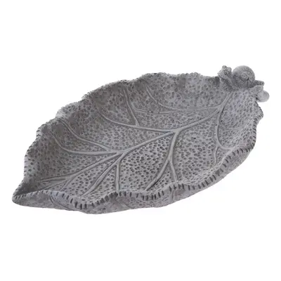 Betonové pítko pro ptáčky Leaf, 26,5 x 5,5 x 16,5 cm