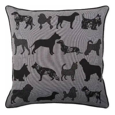 SCANquilt povlak SMART dogs patch šedočerná 45 x 45 cm