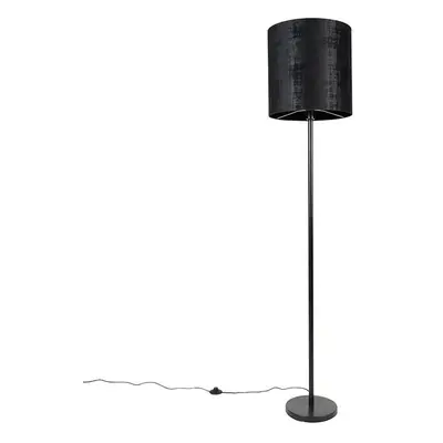 Moderní stojací lampa černé odstín černé 40 cm - Simplo