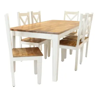 furniture-nabytek.cz - Jídelní set pro 6 osoby masiv mango