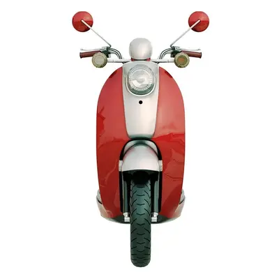 Nástěnná kovová cedule Scooter Red - 27*1*50 cm