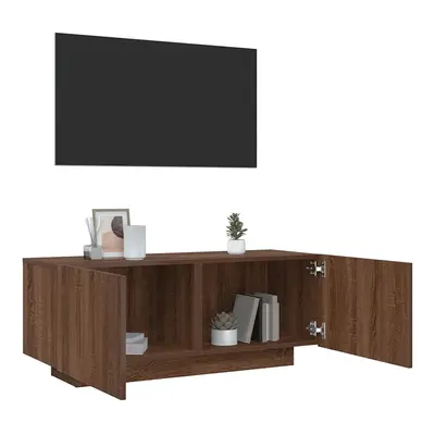 TV skříňka hnědý dub 100 x 35 x 40 cm kompozitní dřevo