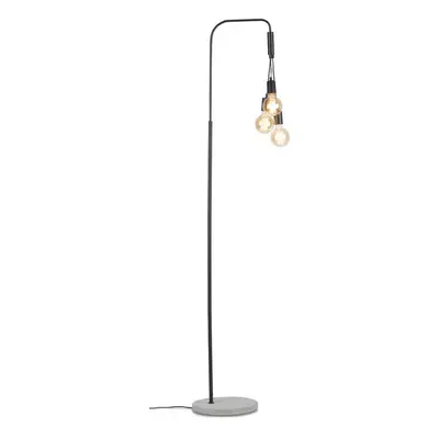 Černo-šedá stojací lampa s kovovým stínidlem (výška 190 cm) Oslo – it's about RoMi