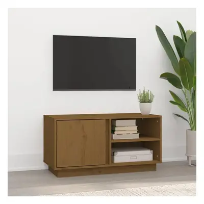 TV skříňka medově hnědá 80x35x40,5 cm masivní borové dřevo