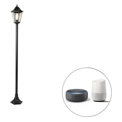 Chytrá stojací venkovní lampa černá 170 cm včetně WiFi ST64 - New Orleans