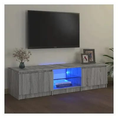 TV skříňka s LED osvětlením šedá sonoma 140x40x35,5 c