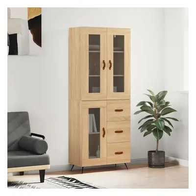 Skříň highboard dub sonoma 69,5 x 34 x 180 cm kompozitní dřevo