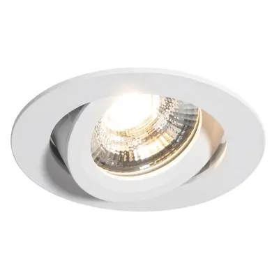 Zapuštěné bodové svítidlo bílé, sklopné, 8,2 cm, vč. stmívatelné LED, IP54, ultra tenké - Pupil