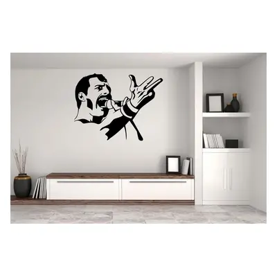 Lepy.cz Samolepka na zeď Freddie Mercury Velikost (šířka x výška): l30x99cm, Barevná varianta: S