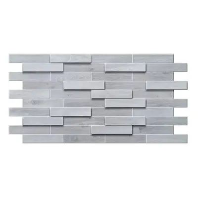 GRACE Obkladový 3D PVC panel Dřevo dub světlý šedý 980x490 mm