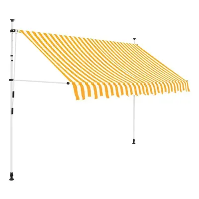 Ručně zatahovací markýza 300 cm oranžovo-bílé pruhy