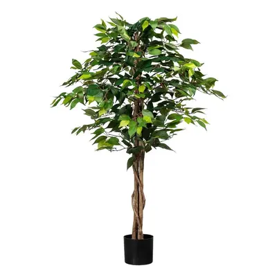 Umělá rostlina Ficus Benjamin, 130 cm, zelená