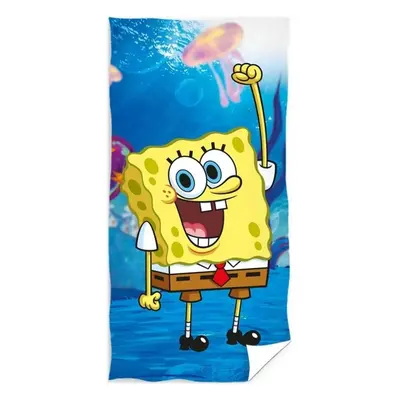 Dětská plážová osuška veselý SpongeBob - 100% bavlna - 70 x 140 cm