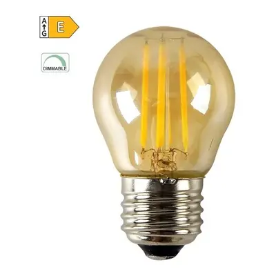 Diolamp LED Mini Globe Filament žárovka G45 Amber 6W/230V/E27/2700K/700Lm/360°/Dim