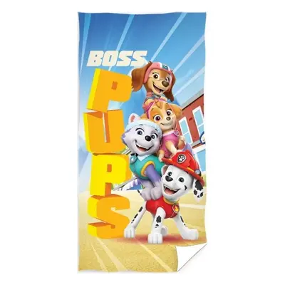 Plážová osuška Tlapková patrola - Paw Patrol - motiv Boss Pups - 100% bavlna - 70 x 140 cm