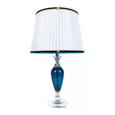 Luxusní nebesky modrá křišťálová stolní lampa Srdce oceánu 62 cm