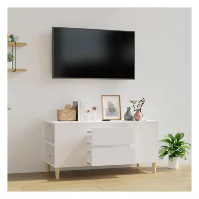 TV skříňka bílá 102x44,5x50 cm kompozitní dřevo