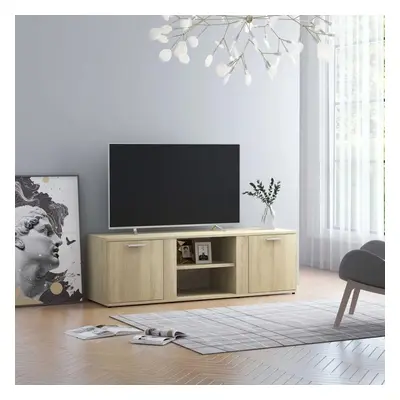 vidaXL TV stolek dub sonoma 120 x 34 x 37 cm kompozitní dřevo