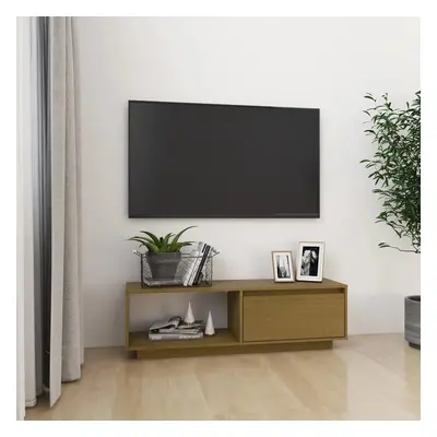 TV stolek medově hnědý 110 x 30 x 33,5 cm masivní borové dřevo