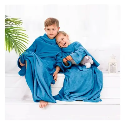 Decoking Deka s rukávy Lazy Kids indigo, 90 x 105 cm