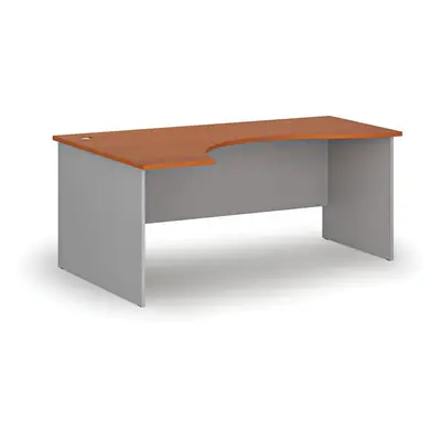 Ergonomický kancelářský pracovní stůl PRIMO GRAY, 1800 x 1200 mm, levý, šedá/třešeň