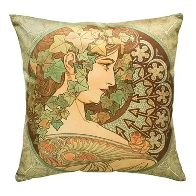 SCANquilt povlak ART VELVET mucha-ivy zelená 45 x 45 cm