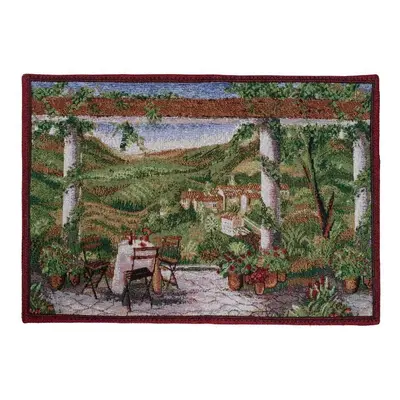 SCANquilt prostírání MOTIV toskánsko červenozelená prostírání cca 30 x 45 cm