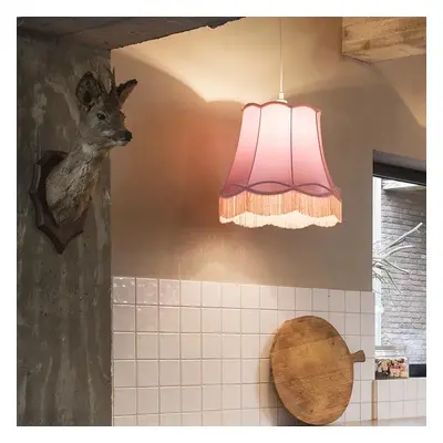 Retro závěsná lampa růžová 45 cm - babička