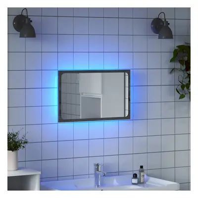 Koupelnové zrcadlo s LED šedé sonoma 60 x 8,5 x 38 cm kompozit