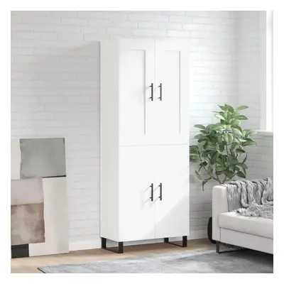 Skříň highboard bílá 69,5 x 34 x 180 cm kompozitní dřevo