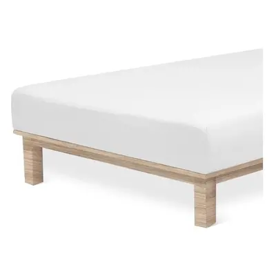 Andrea Simone Jersey prostěradlo Andrea Simone 35 cm boxspring roh - Bílá 90 x 200