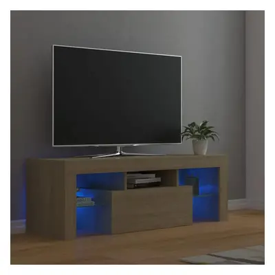 TV skříňka s LED osvětlením dub sonoma 120 x 35 x 40 cm