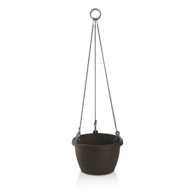 Gardenico Samozavlažovací závěsný květináč Marina hnědá, pr. 30 cm