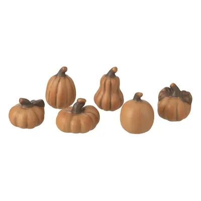 Set 6ks keramická oranžová dekorace dýně Pumpkin - 6*4*5 cm