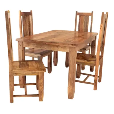 furniture-nabytek.cz - Jídelní set pro 4 osoby z masivu mango