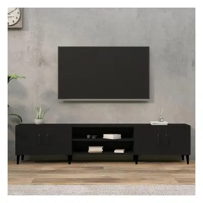 TV skříňka černá 180 x 31,5 x 40 cm kompozitní dřevo