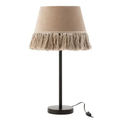 Stolní lampa s béžovým stínidlem s třásněmi Solange - Ø 30*55 cm/ E27/ 40W