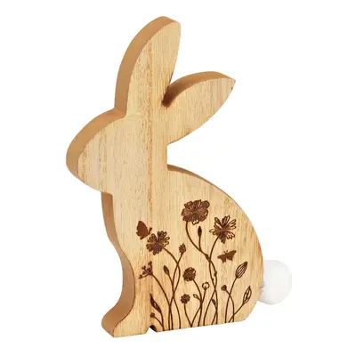 Velikonoční dřevěný zajíc FLORAL BUNNY 18 cm