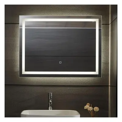 Aquamarin Koupelnové zrcadlo s LED osvětlením 28 W, 80x60cm