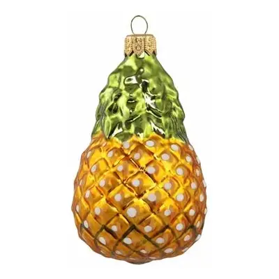 Skleněná ozdoba žlutý ananas