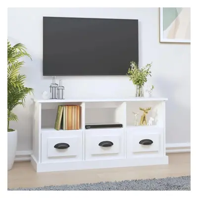 TV skříňka bílá 100 x 35 x 50 cm kompozitní dřevo