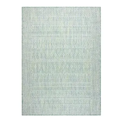 koberec SISAL SION aztécký 22184 Diamanty ploché tkaní zelená / modr velikost 160x220 cm | krásn