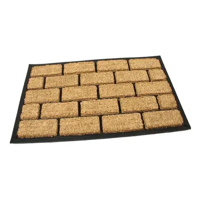 Kokosová čisticí rohož Bricks 45 x 75 x 2,2 cm, hnědá