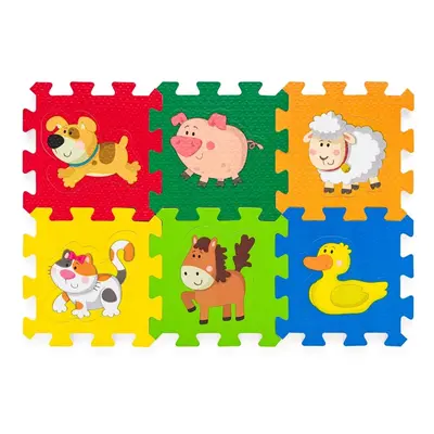 Plastica Pěnové puzzle ze zvířátky, 6 ks