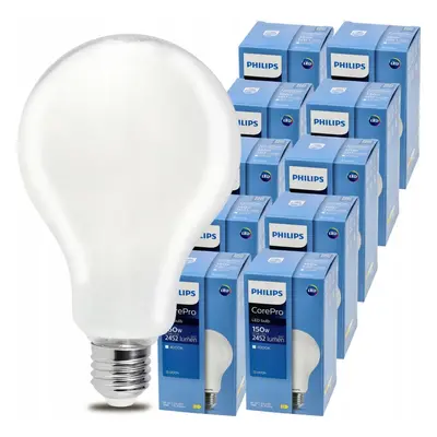 10x LED žárovka Philips E27 - 17,5W - 2452lm - 4000k Corepro Premium