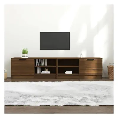 TV skříňky 2 ks hnědý dub 80 x 35 x 36,5 cm kompozitní dřevo